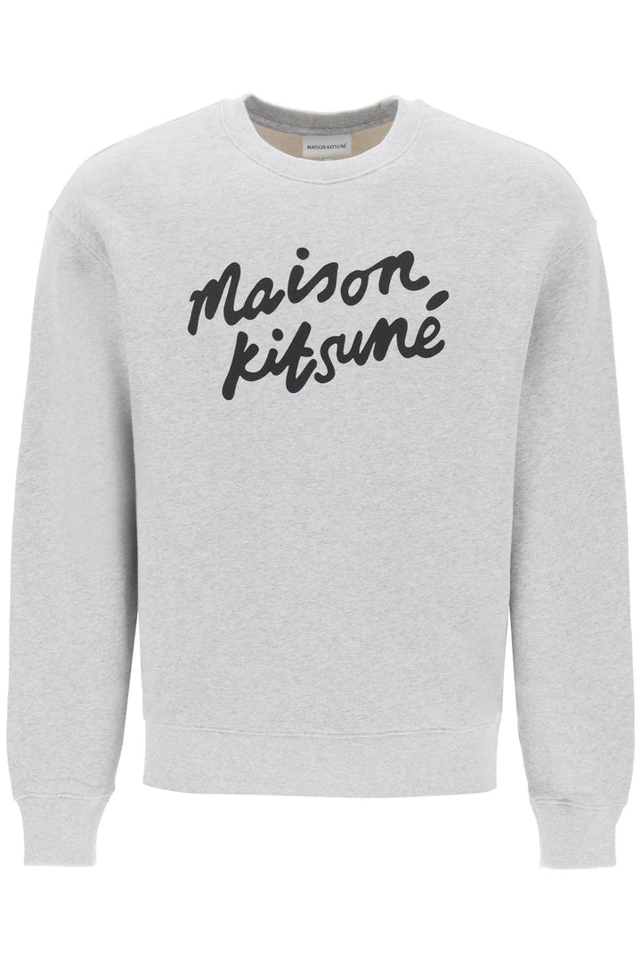 Felpa Girocollo Con Logo Handwriting - Maison Kitsune - Men