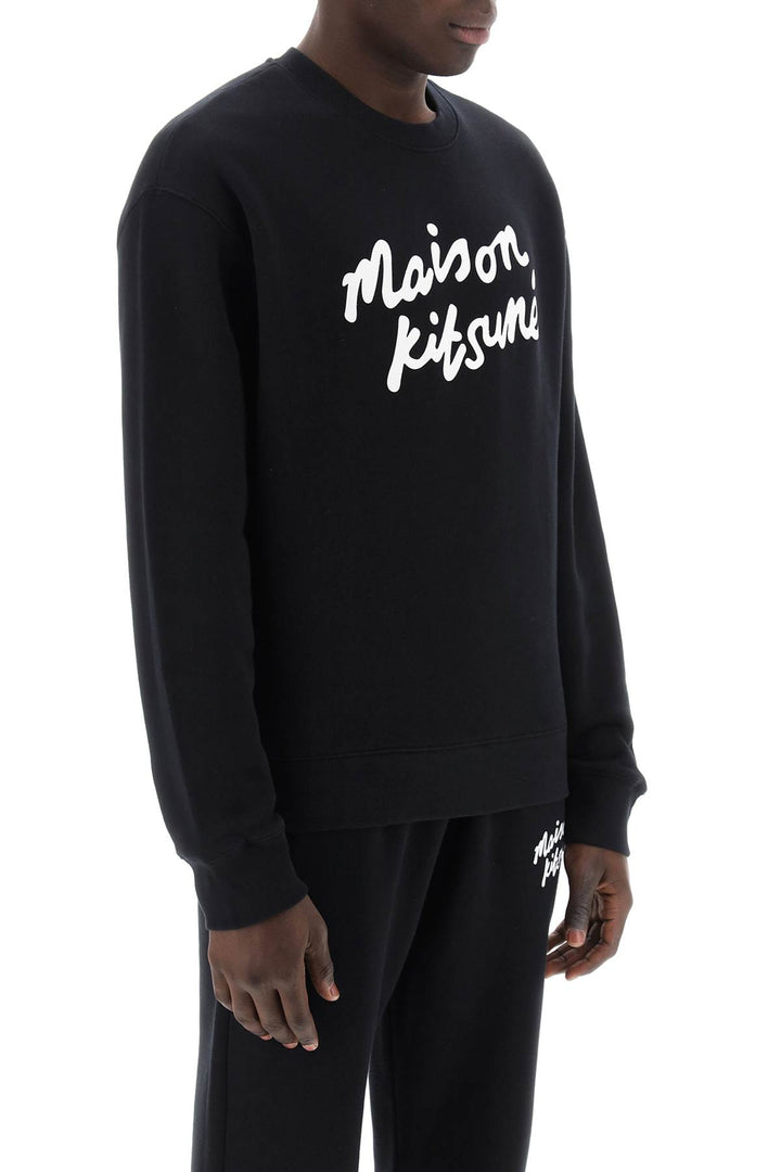 Felpa Girocollo Con Logo Handwriting - Maison Kitsune - Men