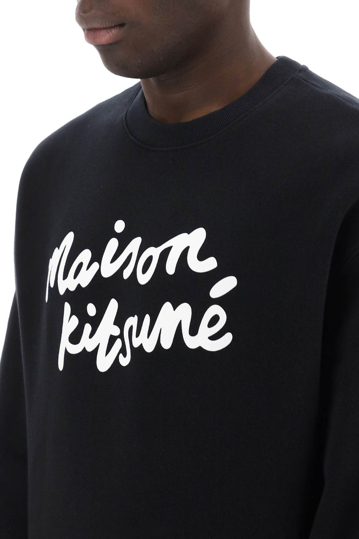 Felpa Girocollo Con Logo Handwriting - Maison Kitsune - Men