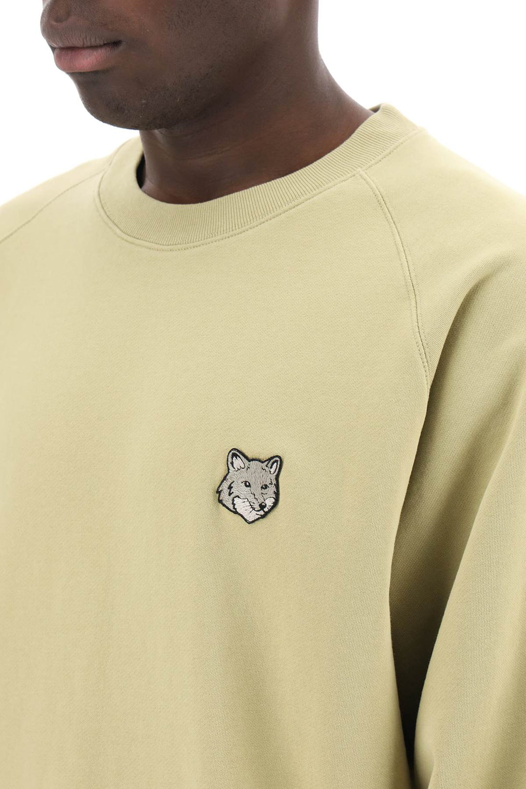 Felpa Girocollo Con Patch Bold Fox Head - Maison Kitsune - Men