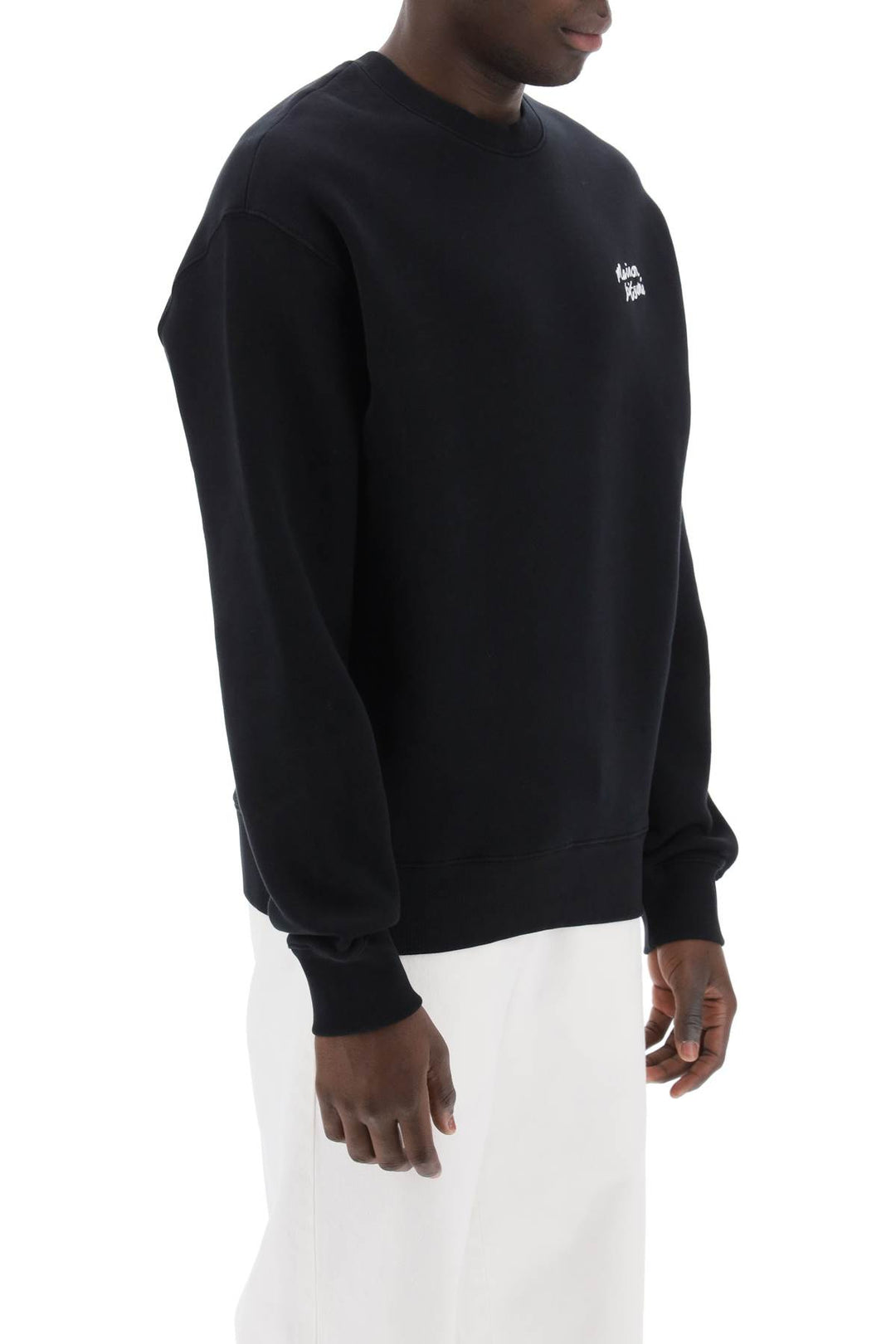 Crewneck Sweatshirt With Logo Lettering - Maison Kitsune - Men