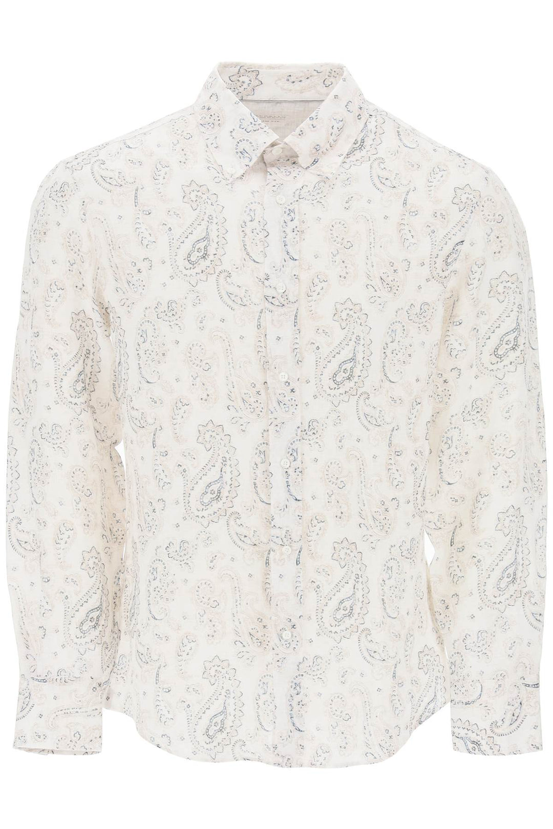 Linen Shirt With Paisley Pattern - Brunello Cucinelli - Men