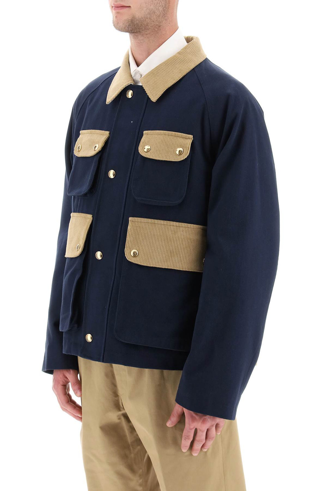 Field Jacket In Cotton Gabardine And Corduroy - Thom Browne - Men