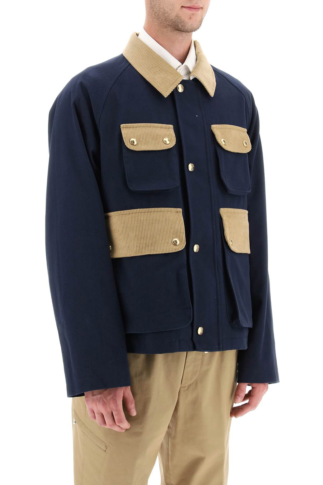 Field Jacket In Cotton Gabardine And Corduroy - Thom Browne - Men