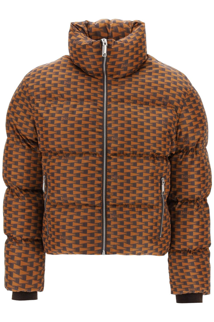 Short Puffer Jacket With Pennant Motif - Bally - Men