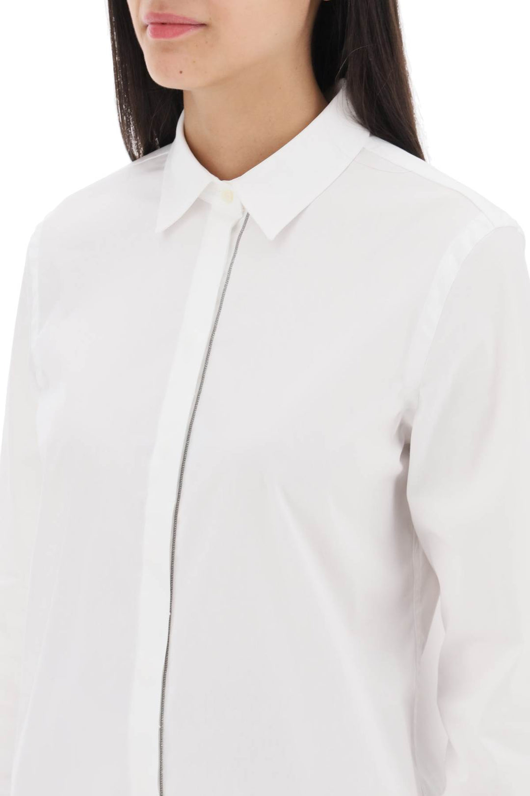 Shirt In Cotton Poplin - Brunello Cucinelli - Women