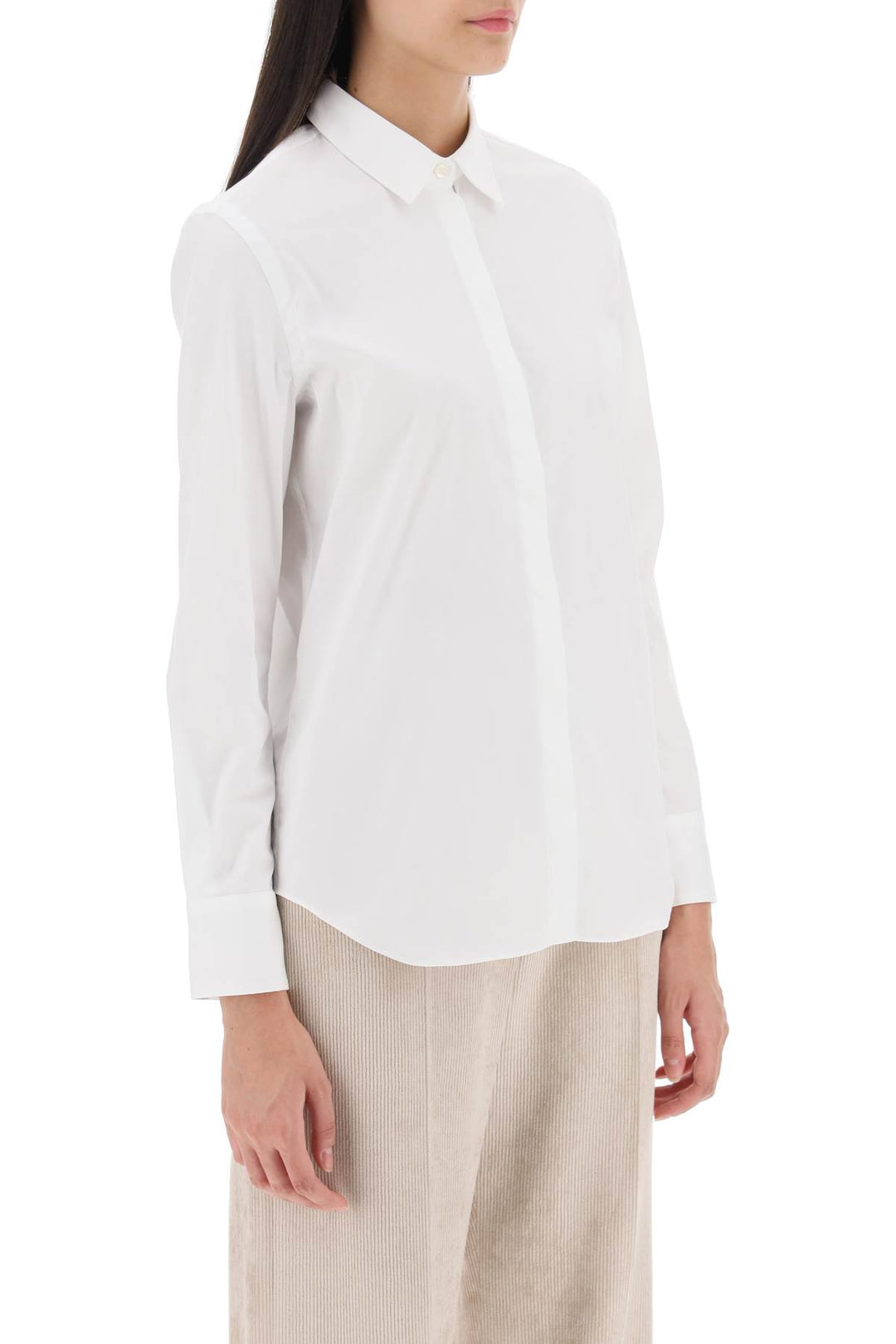 Shirt In Cotton Poplin - Brunello Cucinelli - Women