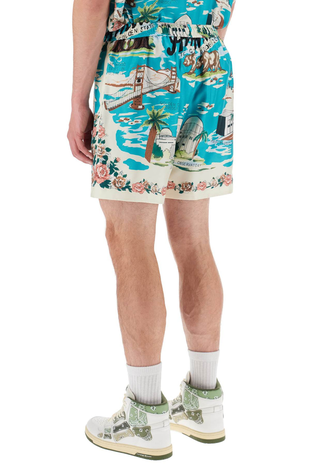 California Hawaiian Silk Shorts - Amiri - Men