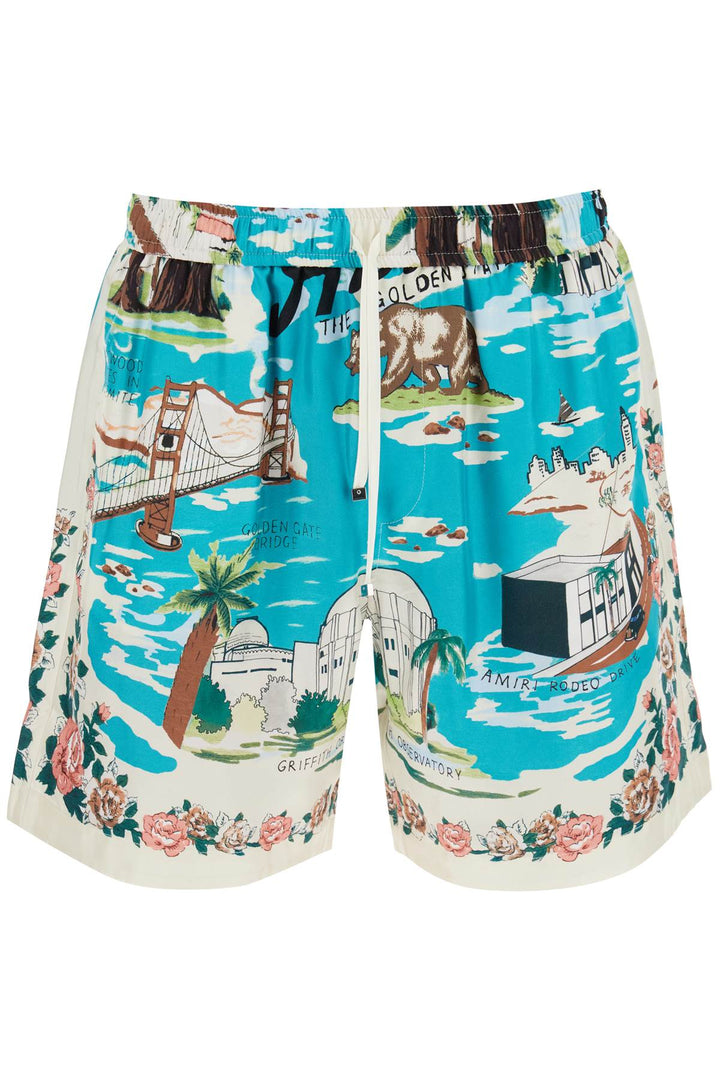 California Hawaiian Silk Shorts - Amiri - Men