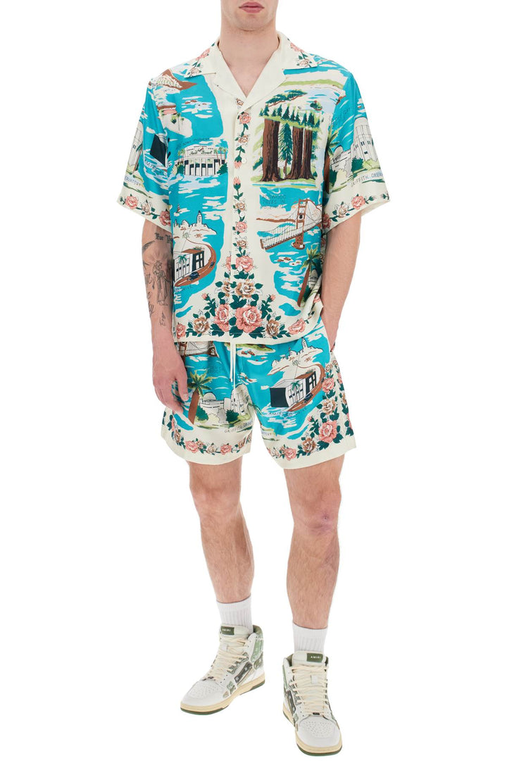 California Hawaiian Silk Shorts - Amiri - Men