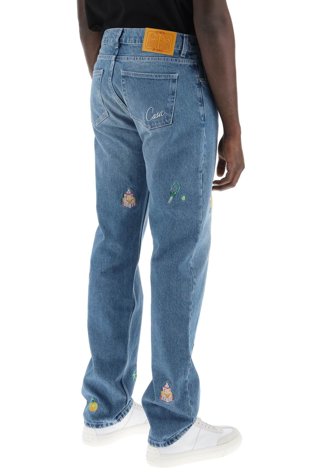 Embroidered Straight Jeans - Casablanca - Men