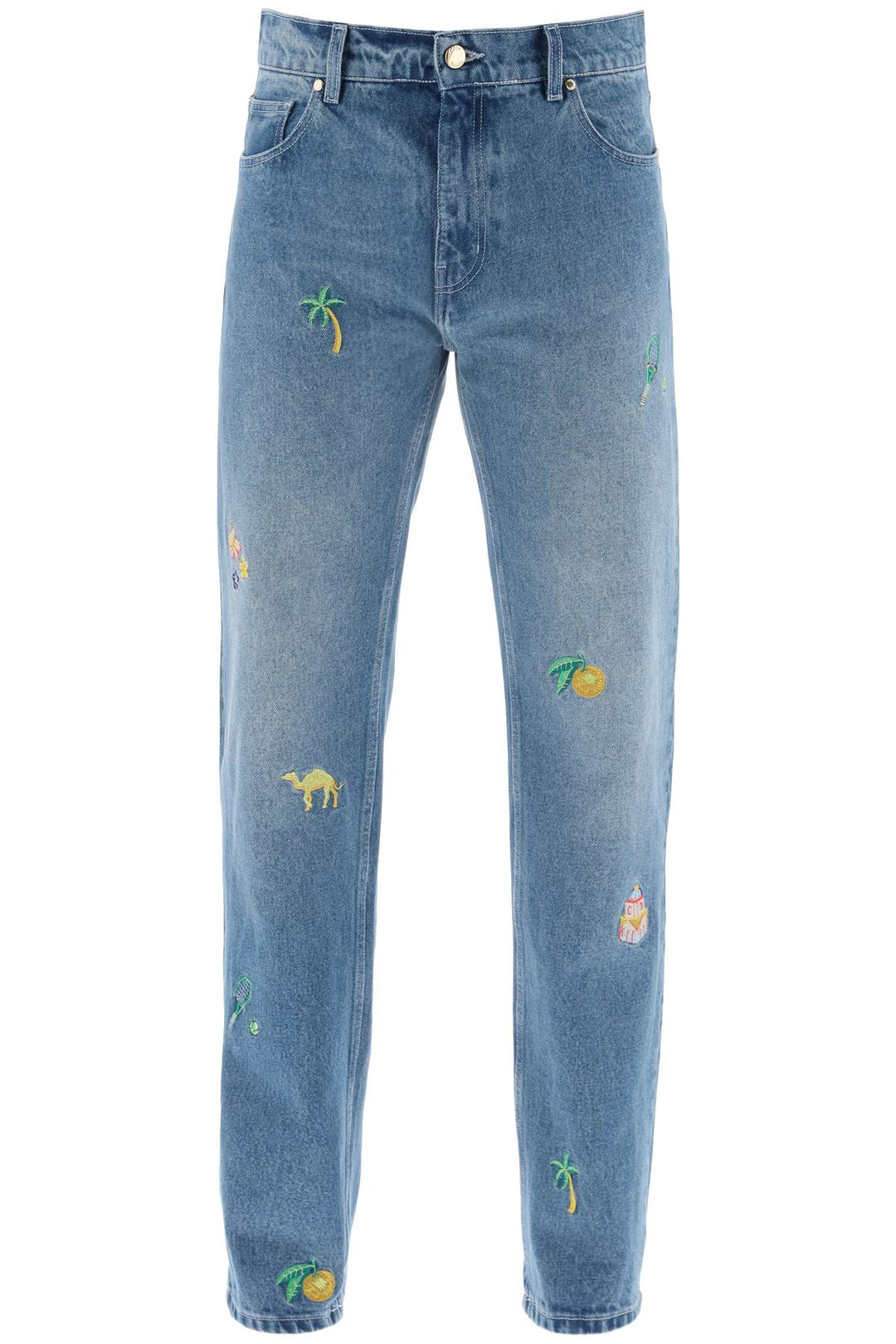 Embroidered Straight Jeans - Casablanca - Men