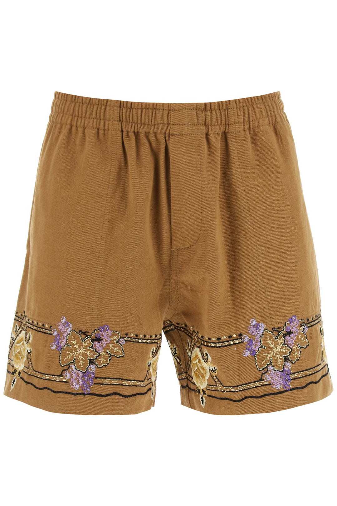 Autumn Royal Shorts With Floral Embroideries - Bode - Men