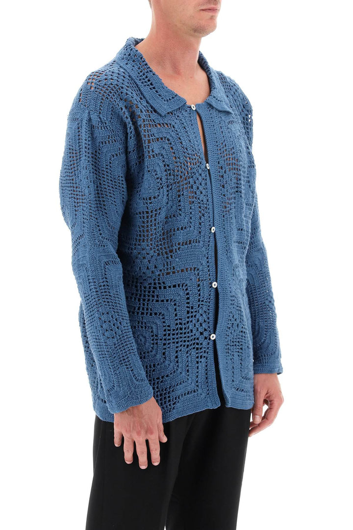 Overdyed Crochet Shirt - Bode - Men