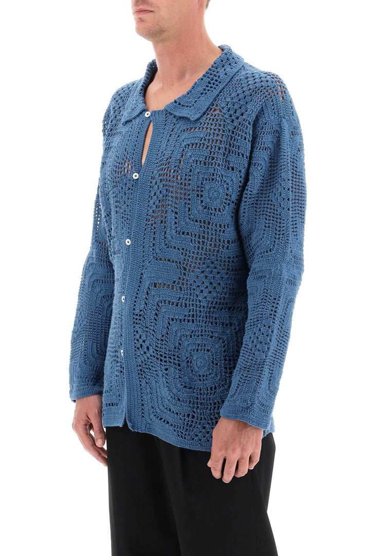 Overdyed Crochet Shirt - Bode - Men