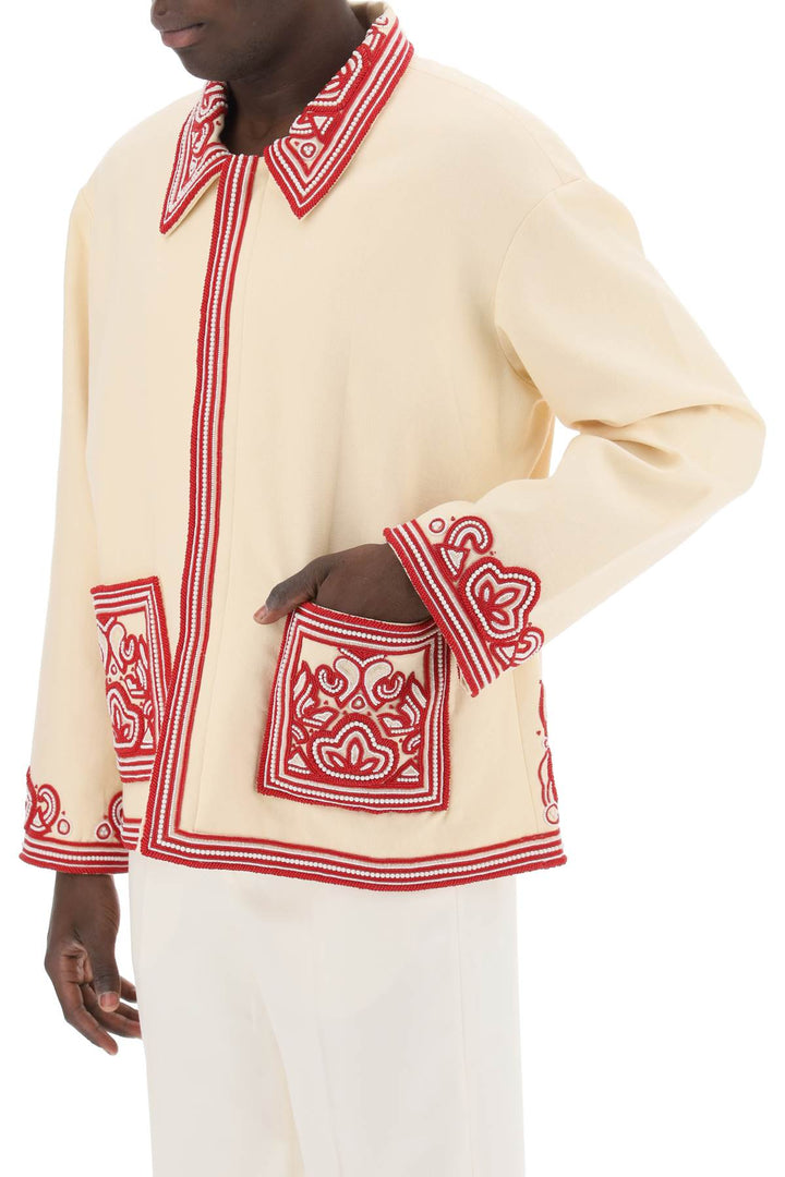 Flora Bead Embroidered Jacket - Bode - Men