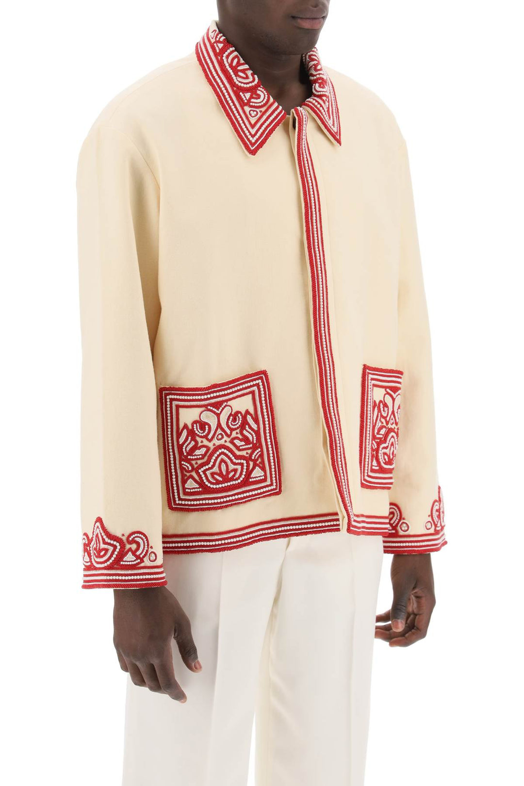 Flora Bead Embroidered Jacket - Bode - Men