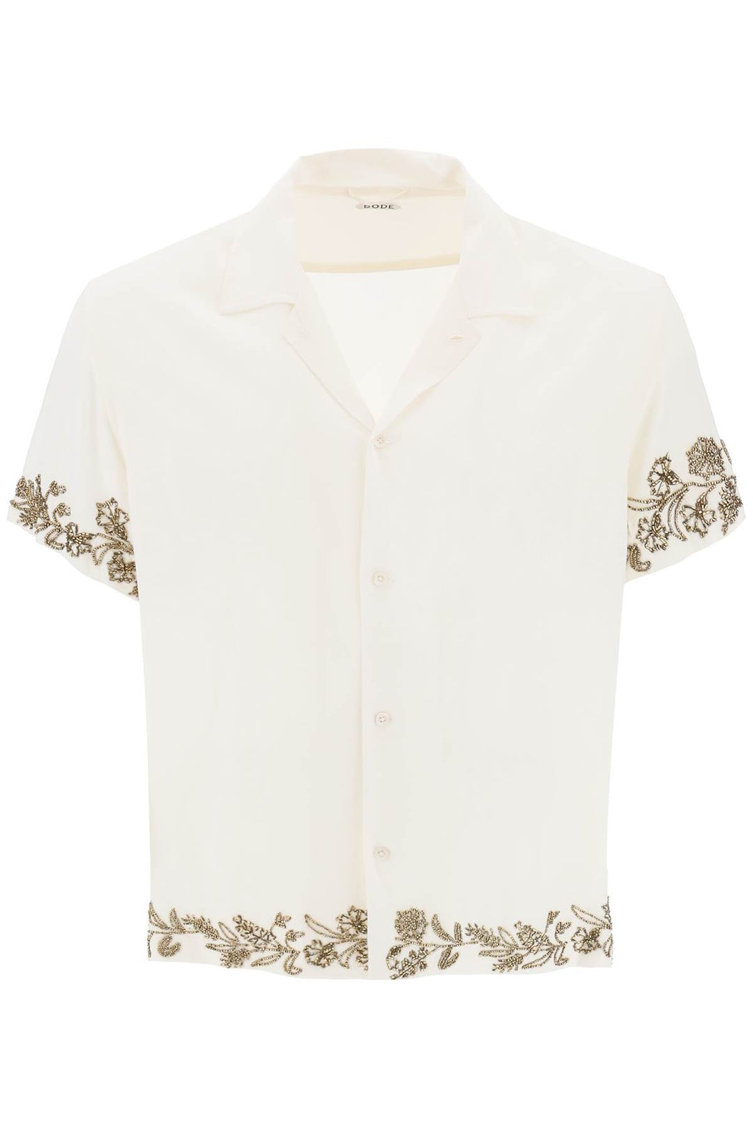 Silk Shirt With Floral Beadworks - Bode - Men