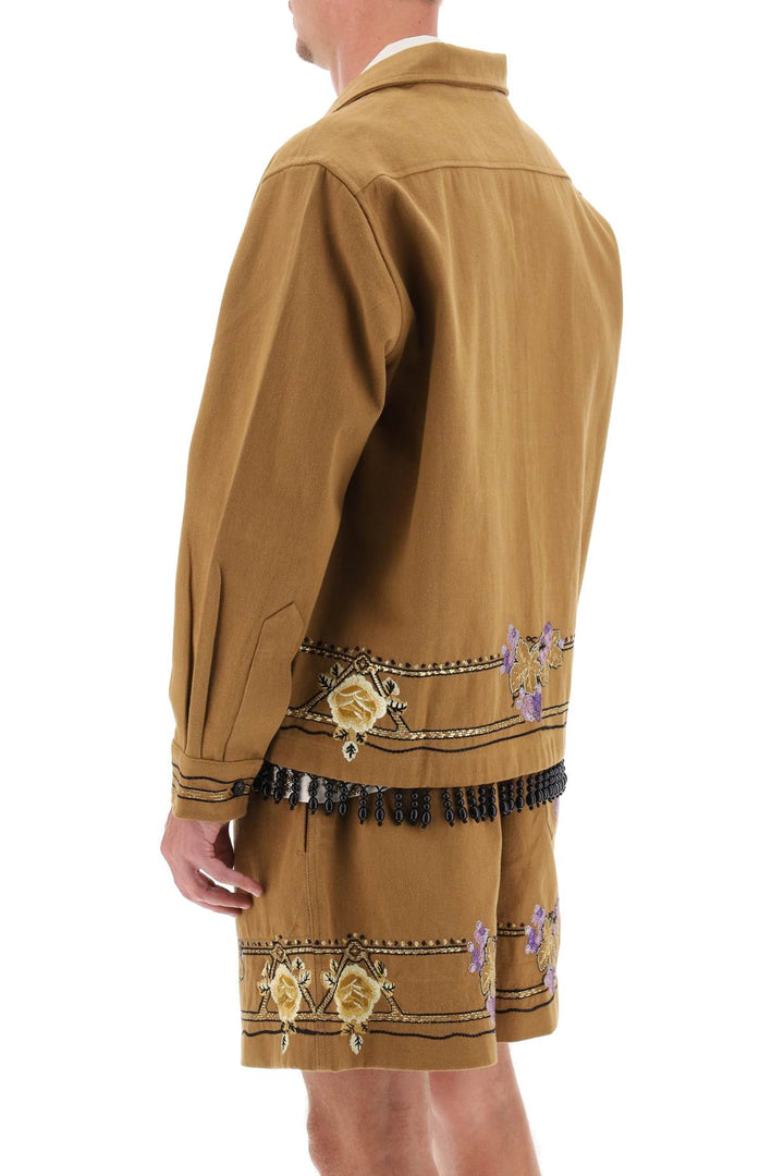 Autumn Royal Overshirt With Embroideries And Beadworks - Bode - Men