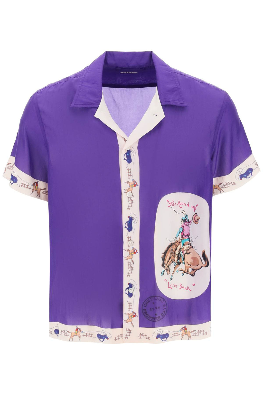 Round Up Bowling Shirt With Graphic Motif - Bode - Men