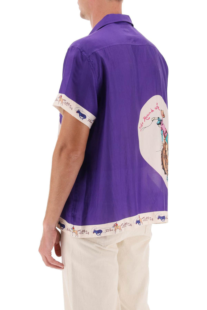 Round Up Bowling Shirt With Graphic Motif - Bode - Men