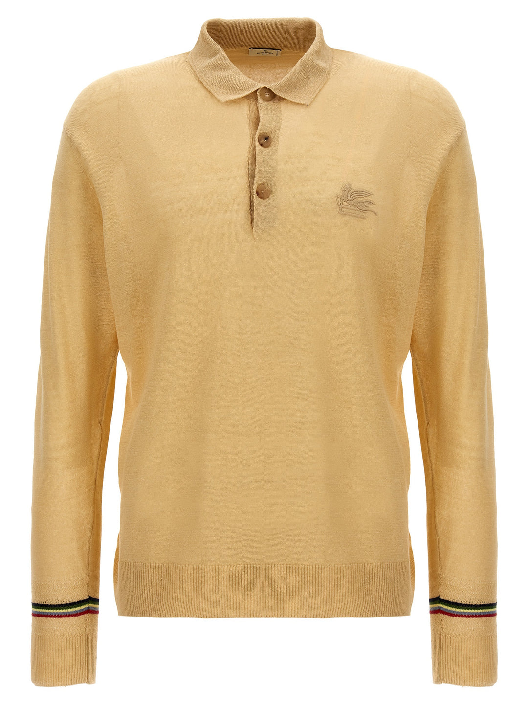 Logo Embroidery  Shirt Polo Beige