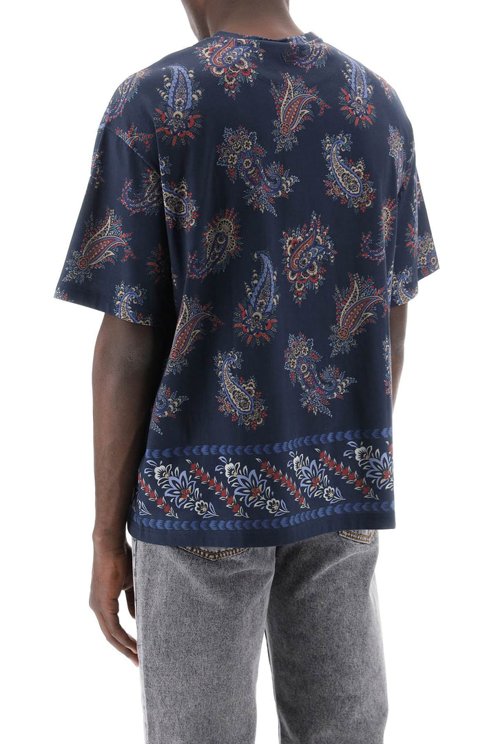 T Shirt Girocollo Con Stampa Paisley - Etro - Men