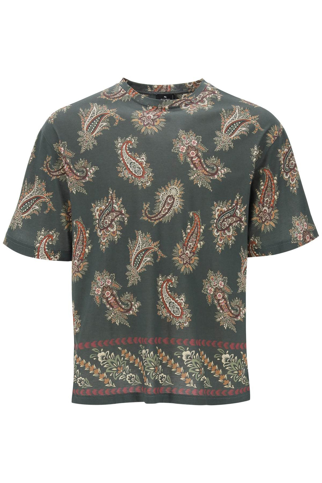 T Shirt Girocollo Con Stampa Paisley - Etro - Men