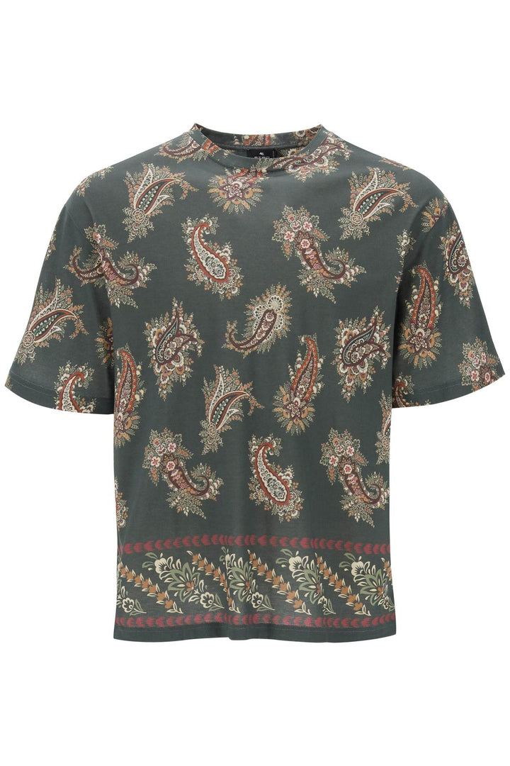 T Shirt Girocollo Con Stampa Paisley - Etro - Men