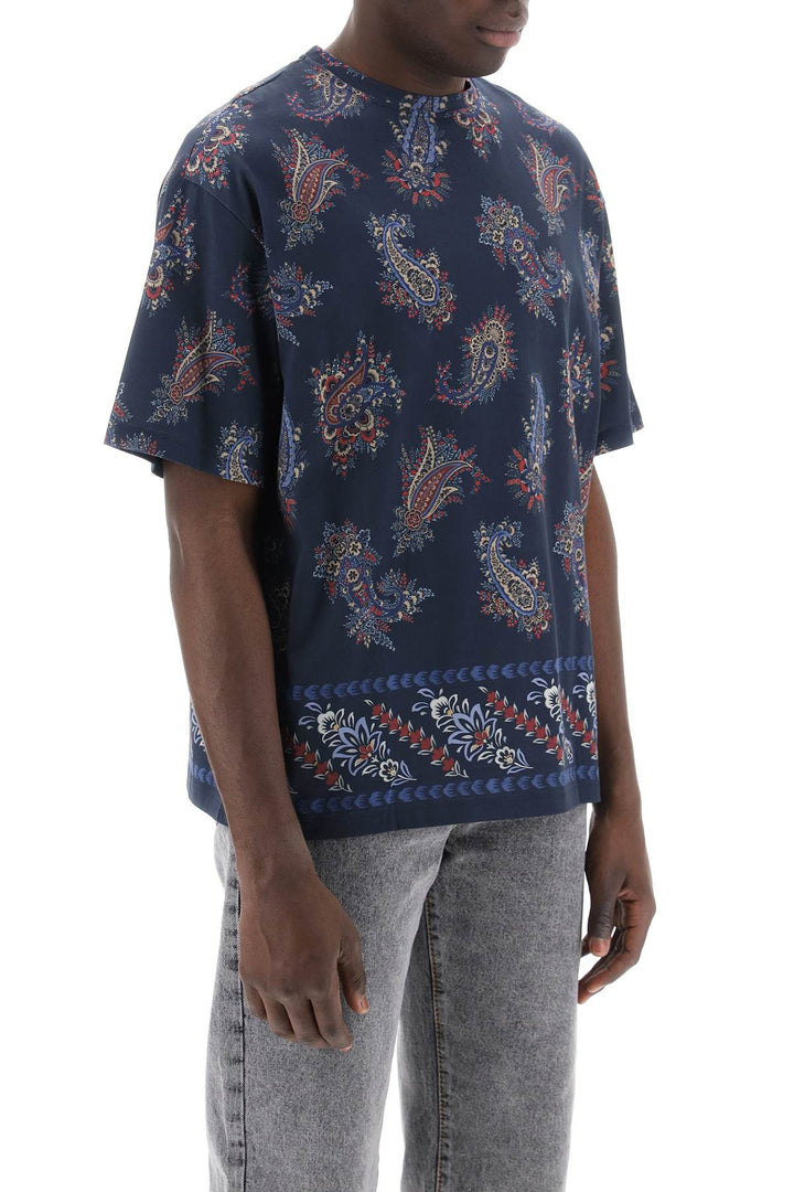 T Shirt Girocollo Con Stampa Paisley - Etro - Men