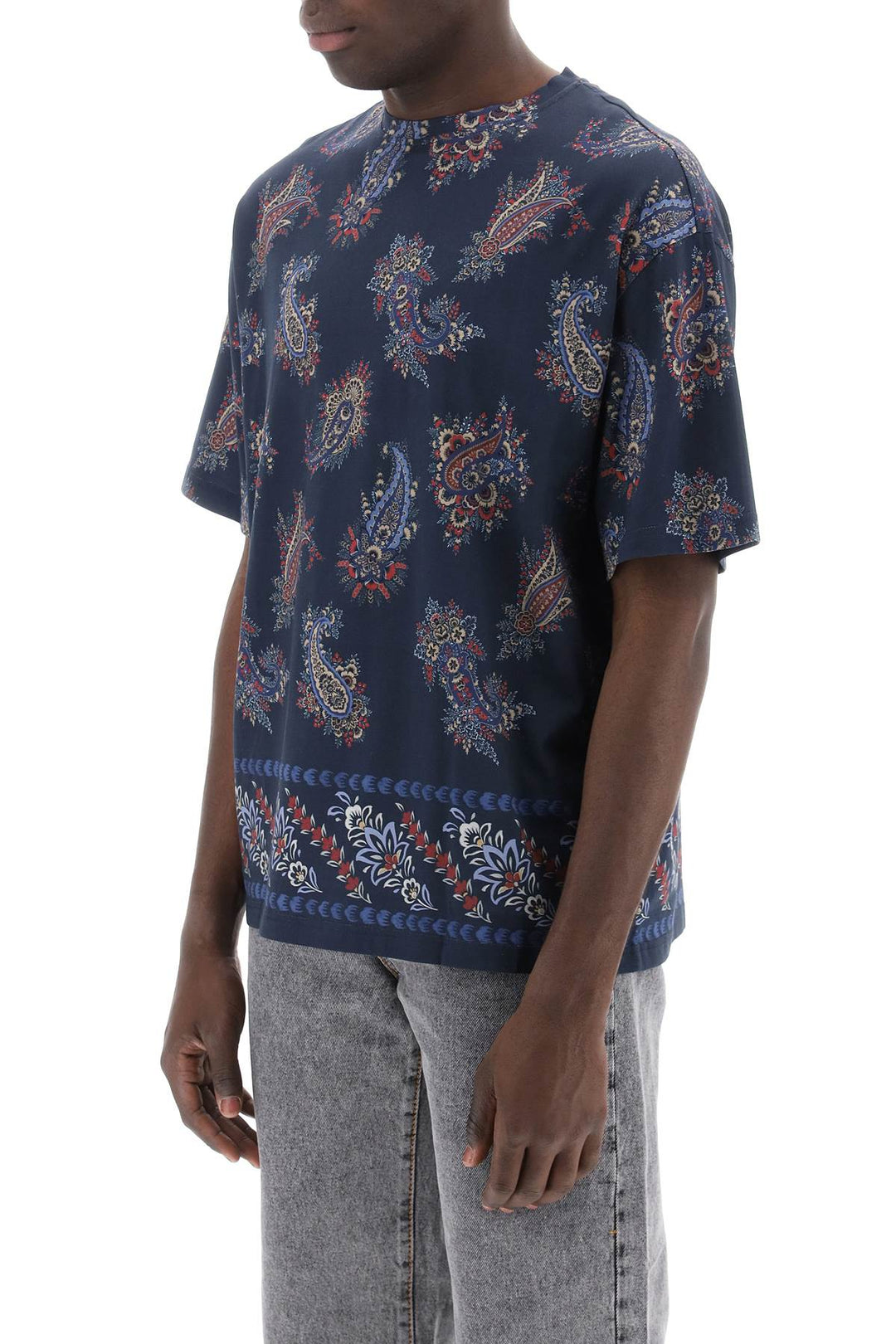 T Shirt Girocollo Con Stampa Paisley - Etro - Men