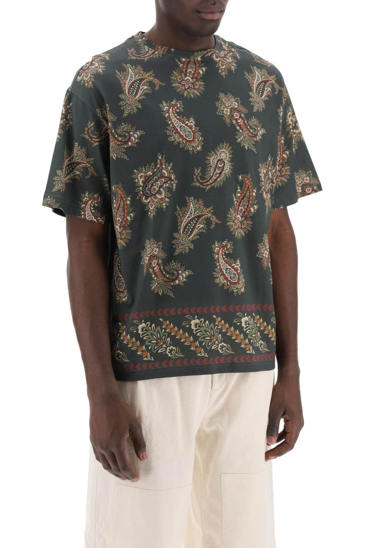 T Shirt Girocollo Con Stampa Paisley - Etro - Men