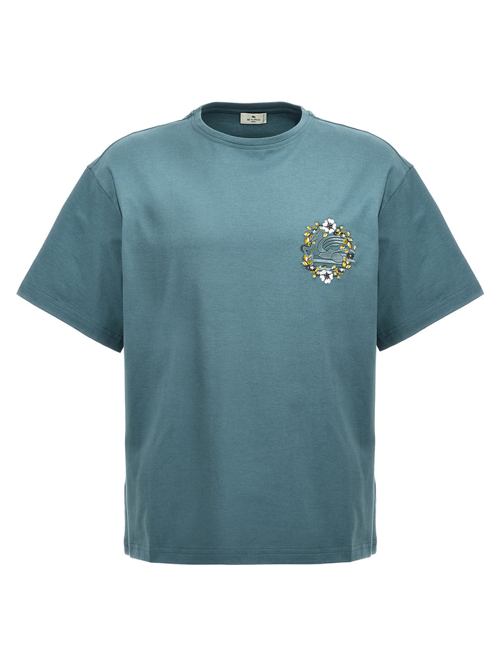 Logo Embroidery T-Shirt Light Blue