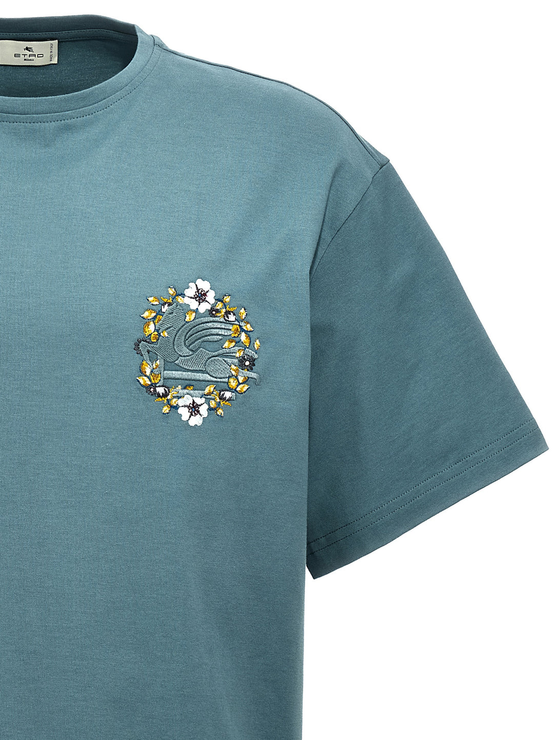 Logo Embroidery T-Shirt Light Blue