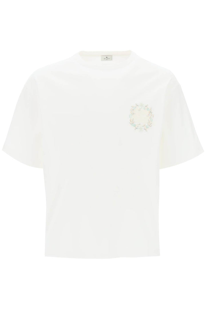 T Shirt Con Ricamo Pegaso Floreale - Etro - Men