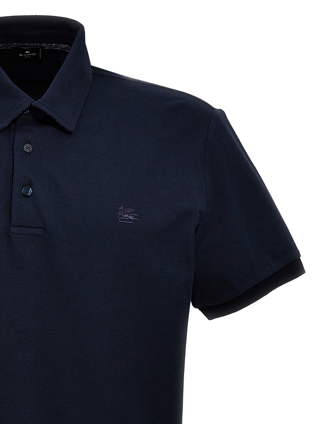 Logo Embroidery  Shirt Polo Blue