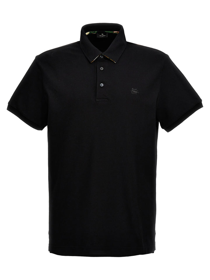 Logo Embroidery  Shirt Polo Black