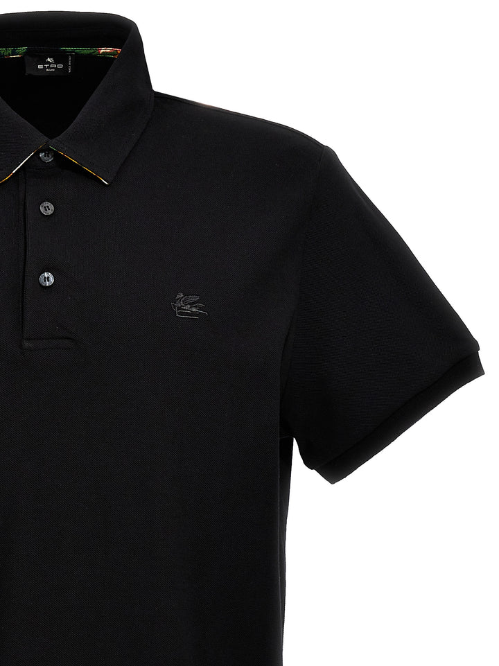 Logo Embroidery  Shirt Polo Black