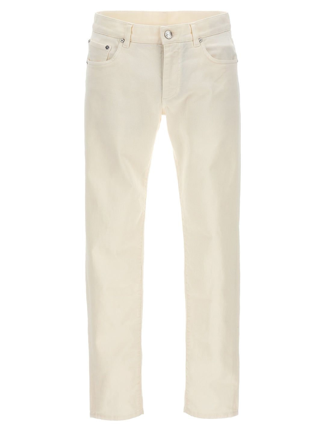 Tone-On-Tone Logo Jeans White