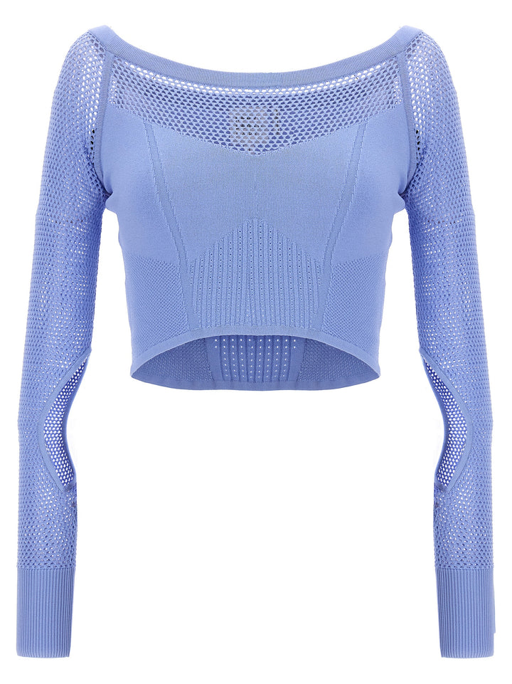 Crop Top Tops Light Blue