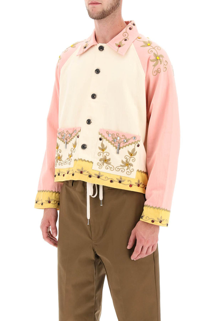 Embroidered Cotton Jacket - Bode - Men