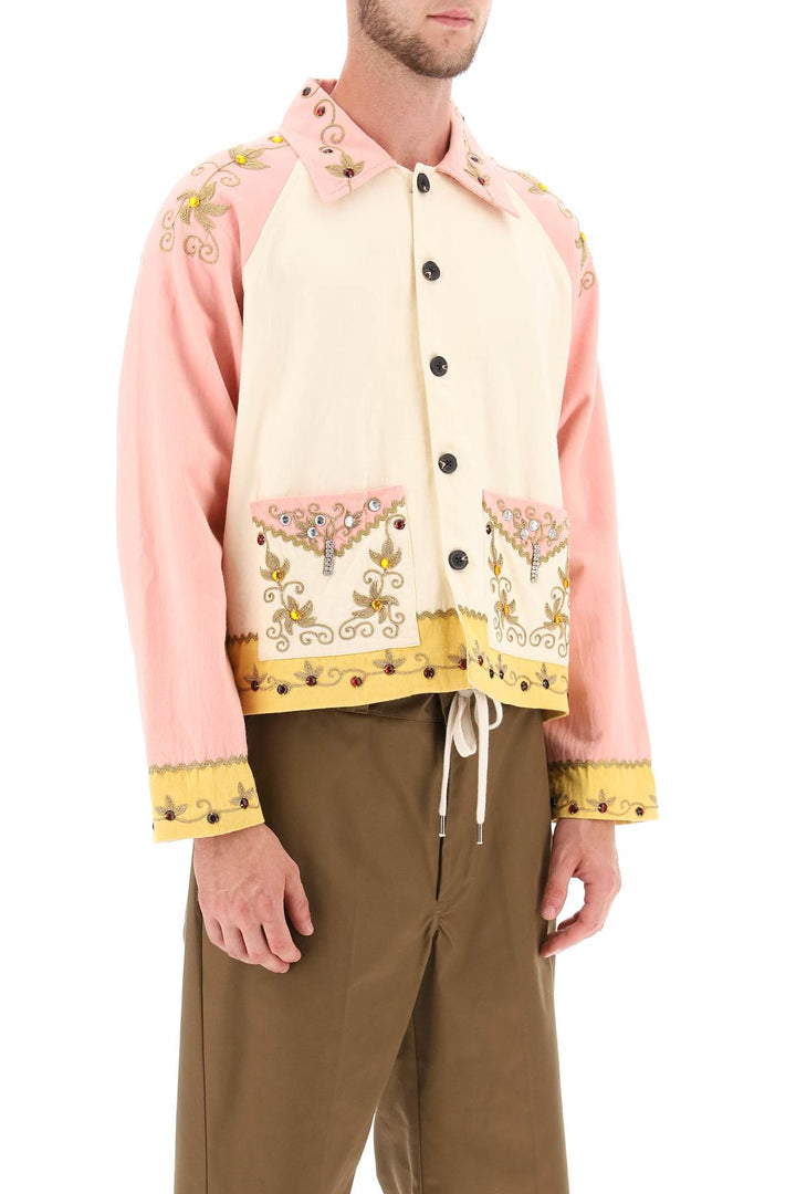 Embroidered Cotton Jacket - Bode - Men