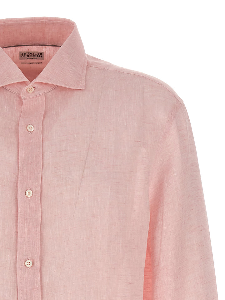 Linen Shirt Shirt, Blouse Pink