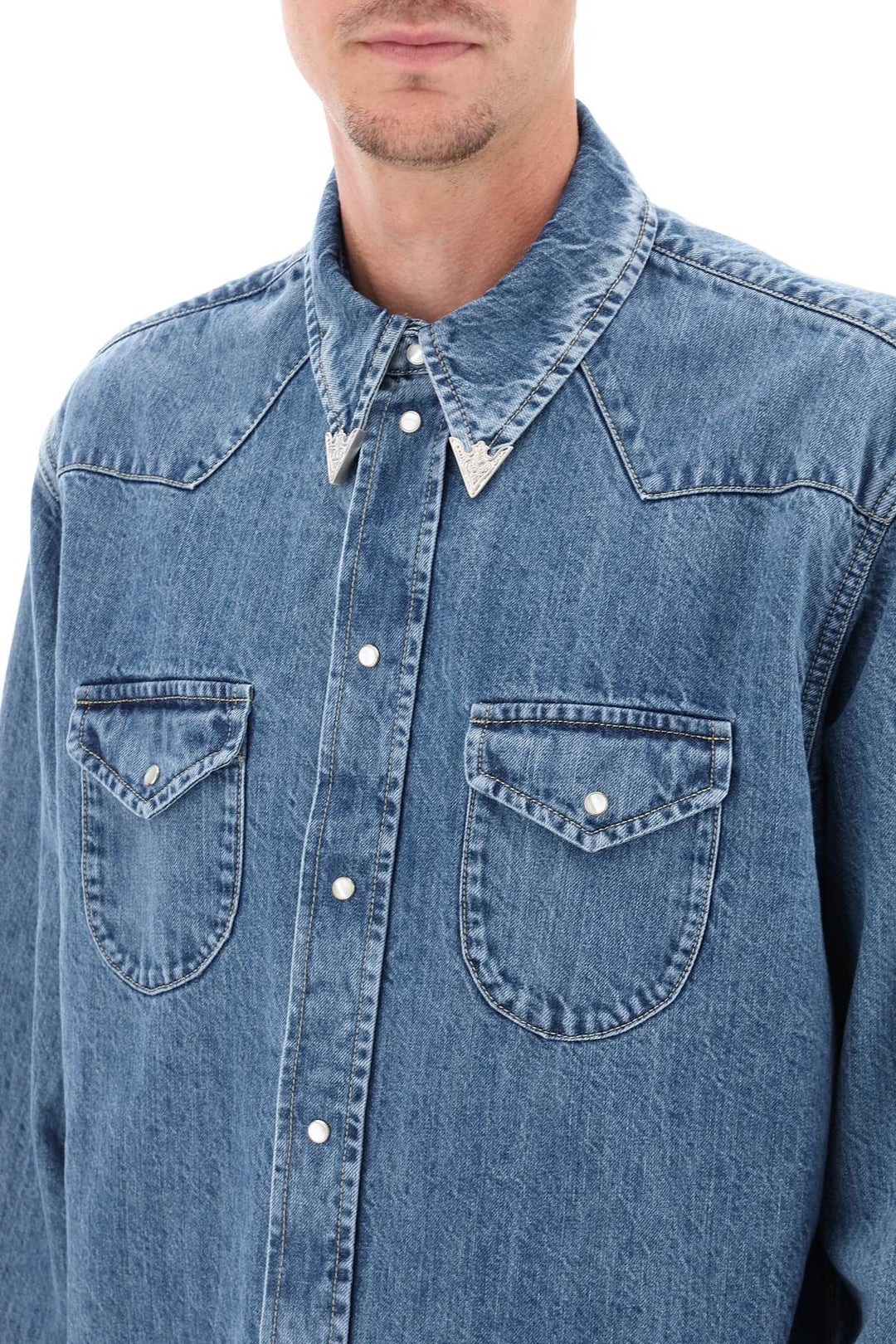 Denim Wstern Shirt - Bally - Men