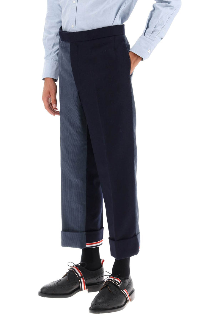 Cuffed Trousers In Funmix Shetland - Thom Browne - Men