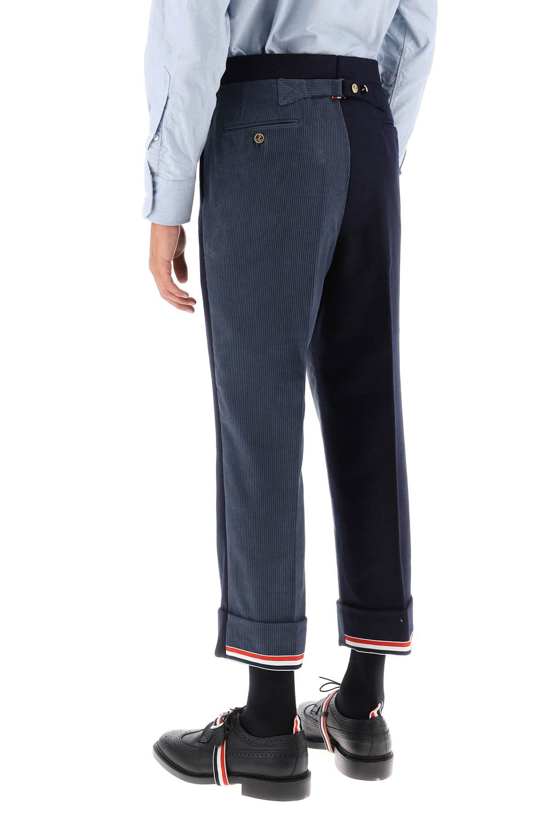 Cuffed Trousers In Funmix Shetland - Thom Browne - Men