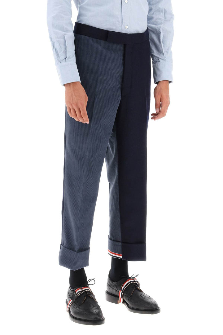 Cuffed Trousers In Funmix Shetland - Thom Browne - Men