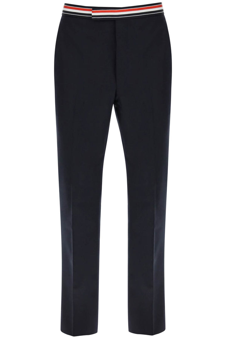 Tricolar Waistband Wool Twill Pants - Thom Browne - Men