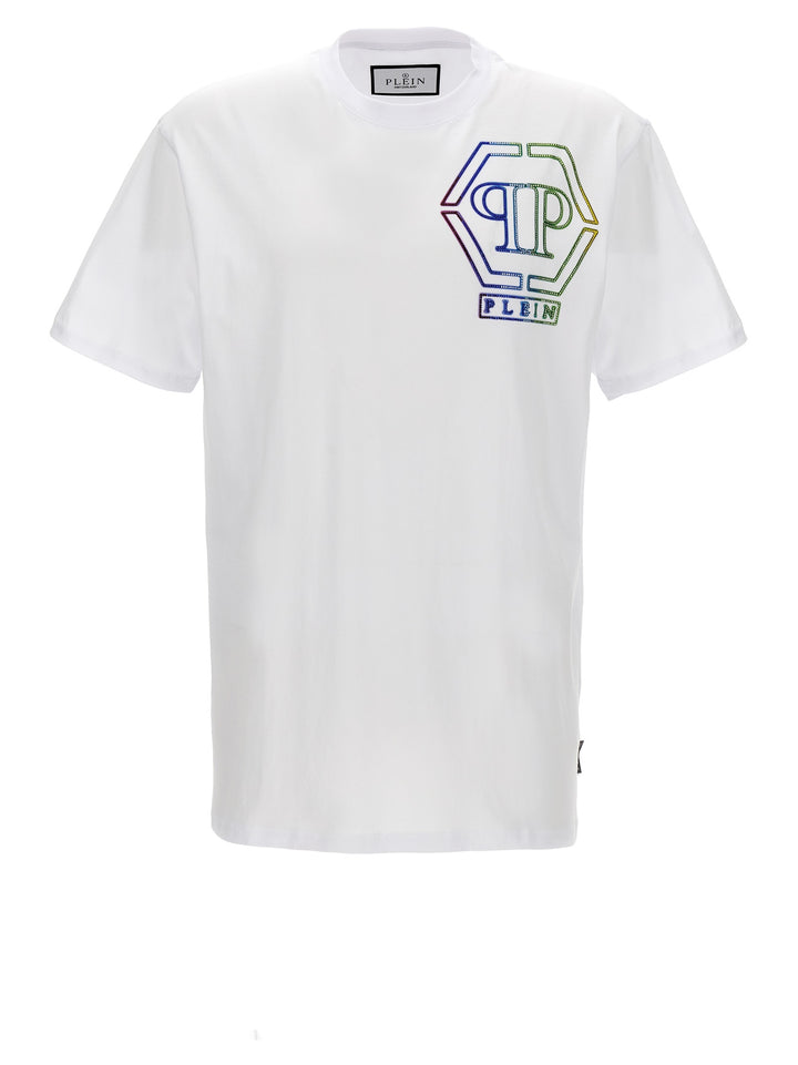 Rhinestone Logo T-Shirt White