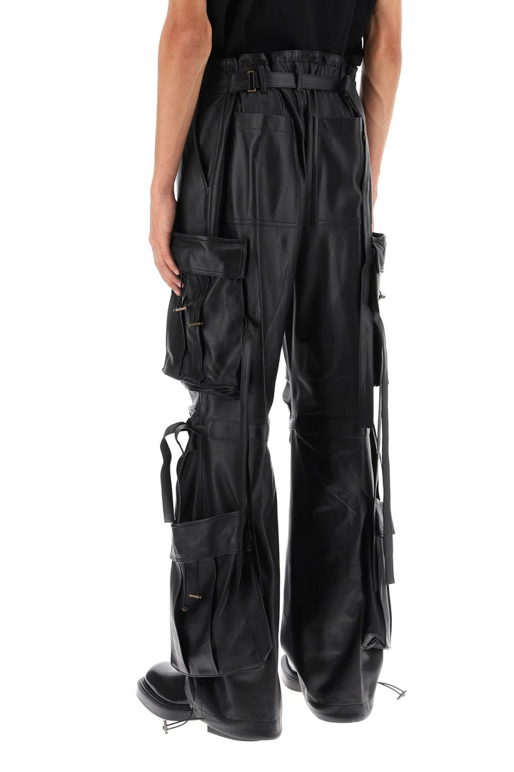 Luis Lamb Leather Cargo Pants - Darkpark - Men